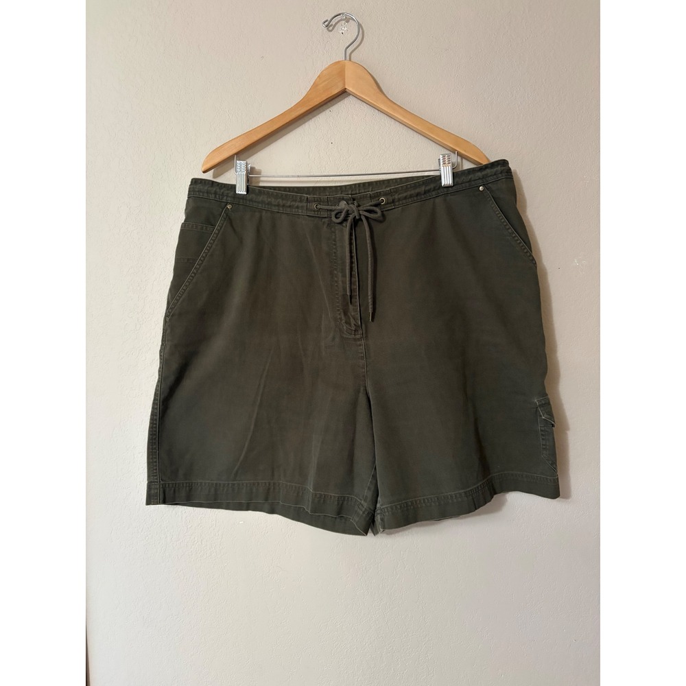Lauren Ralph Lauren Khaki Olive Green Utility Cargo Shorts Size 18W